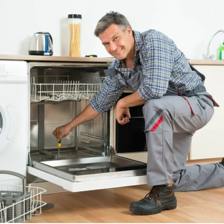 AppliancePro technician repairing a dishwasher in Dubai, providing expert dishwasher repair services for all major brands.